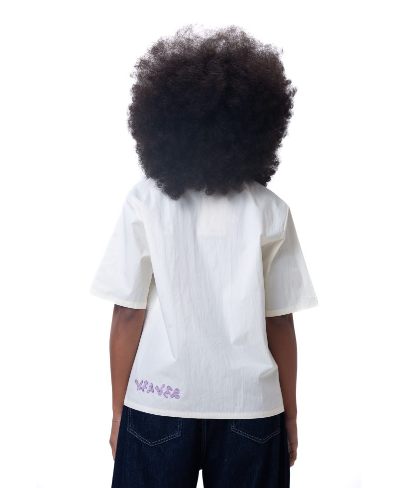 Unisex shirt-Light yellow-purple - Boxy