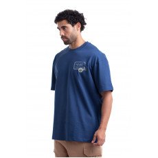 8011 _ Stamps T-shirt Oversize - Navy Blue