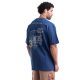 8011 _ Stamps T-shirt Oversize - Navy Blue