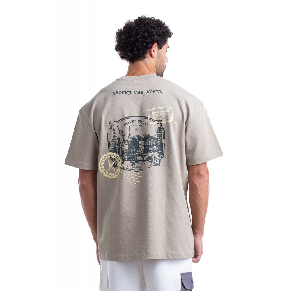 Stamps T-shirt Oversize - Gray