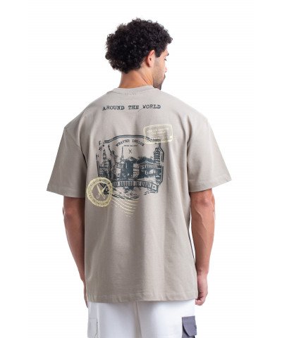 Stamps T-shirt Oversize - Gray