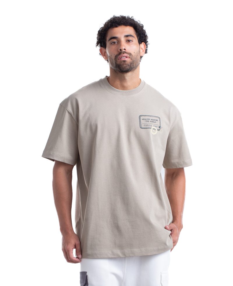 Stamps T-shirt Oversize - Gray Stamps T-shirt Oversize - Gray