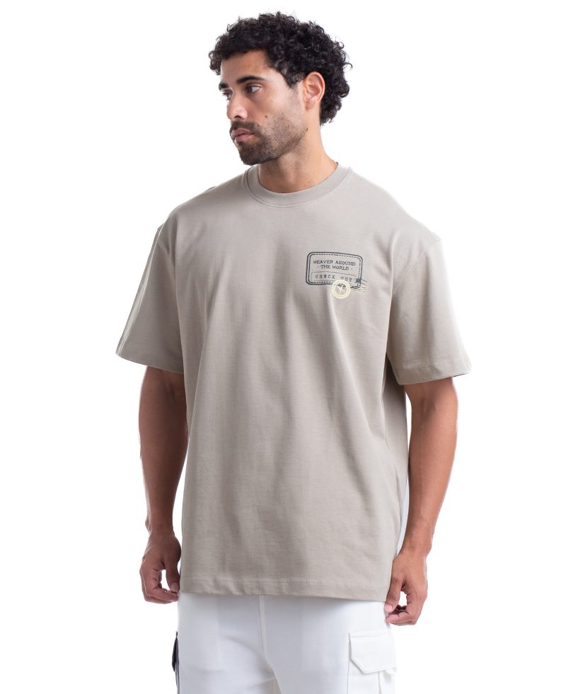 Stamps T-shirt Oversize - Gray Stamps T-shirt Oversize - Gray