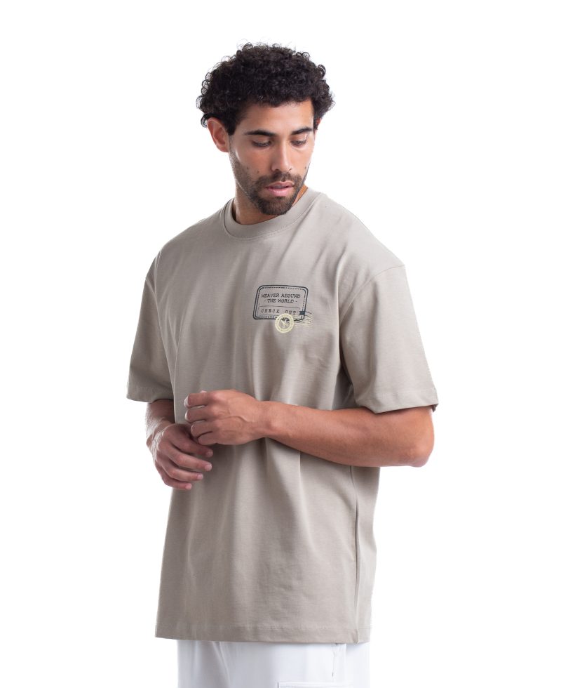 Stamps T-shirt Oversize - Gray Stamps T-shirt Oversize - Gray