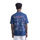 8013_ Stamps T-shirt Oversize - Blue