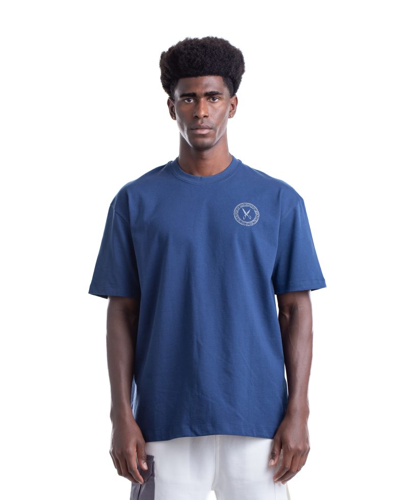 8013_ Stamps T-shirt Oversize - Blue 8013_ Stamps T-shirt Oversize - Blue