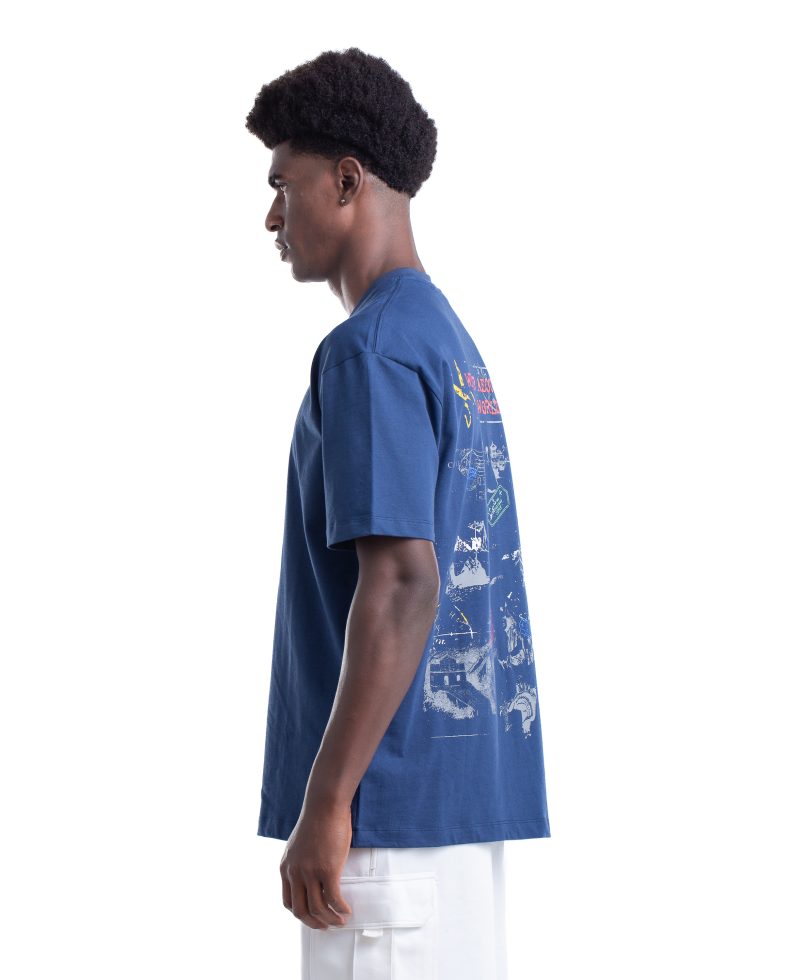8013_ Stamps T-shirt Oversize - Blue 8013_ Stamps T-shirt Oversize - Blue
