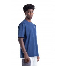 8013_ Stamps T-shirt Oversize - Blue