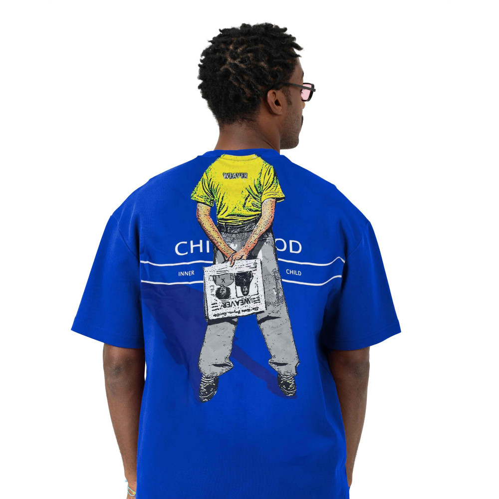 Characters T-shirt Oversize - Blue
