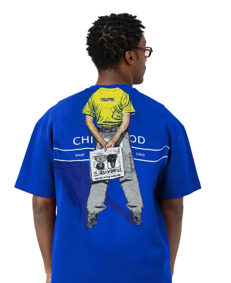 Characters T-shirt Oversize - Blue