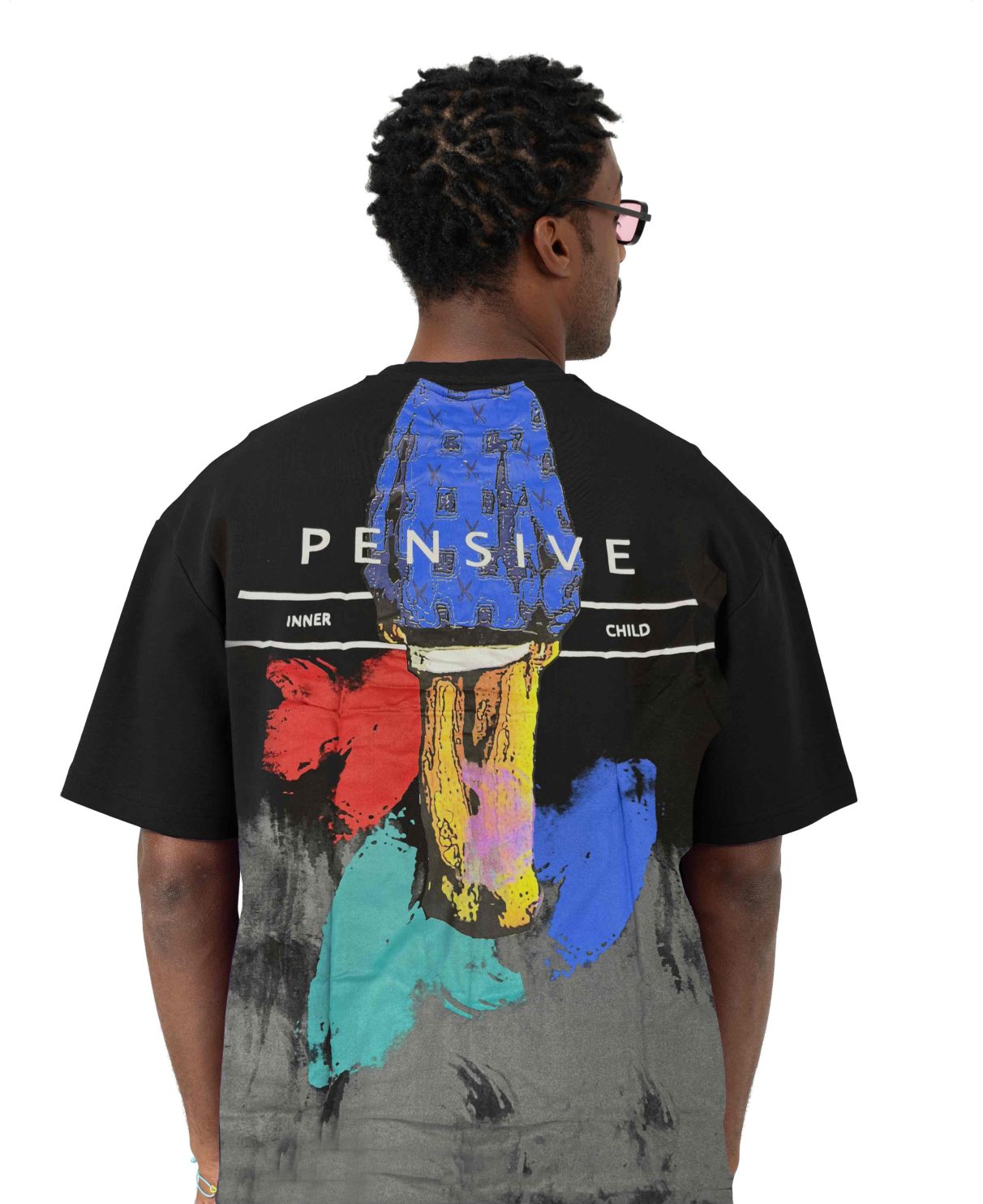 Characters T-shirt Oversize - Black