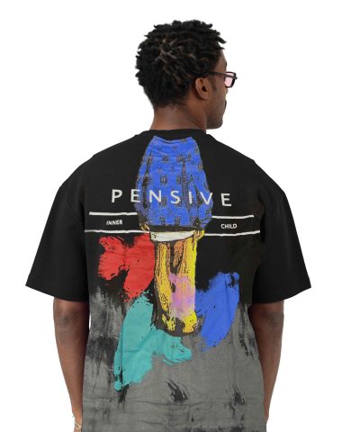 Characters T-shirt Oversize - Black