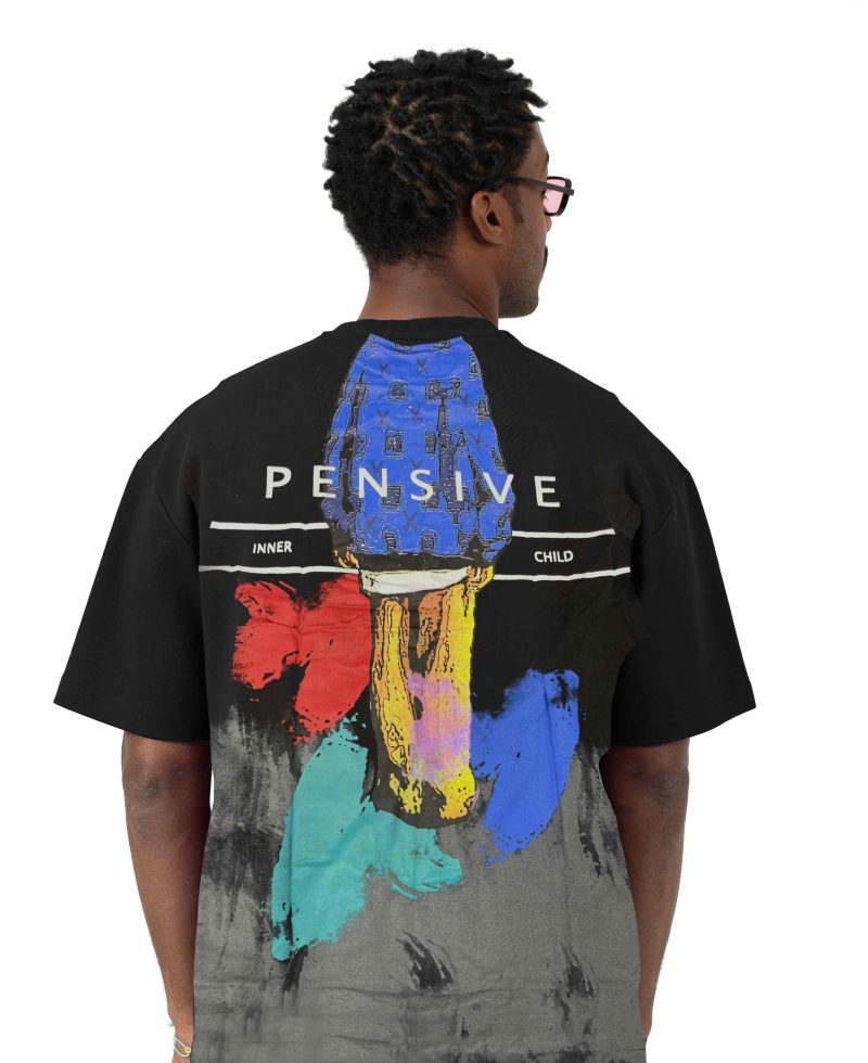 Characters T-shirt Oversize - Black