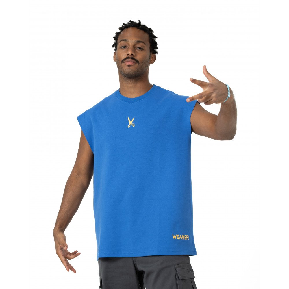 Plain Washed Oversize Short Sleeve - Blue Plain Washed Oversize Short Sleeve - Blue