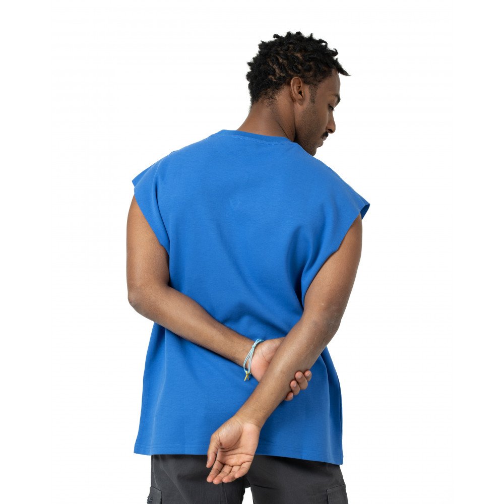 Plain Washed Oversize Short Sleeve - Blue Plain Washed Oversize Short Sleeve - Blue