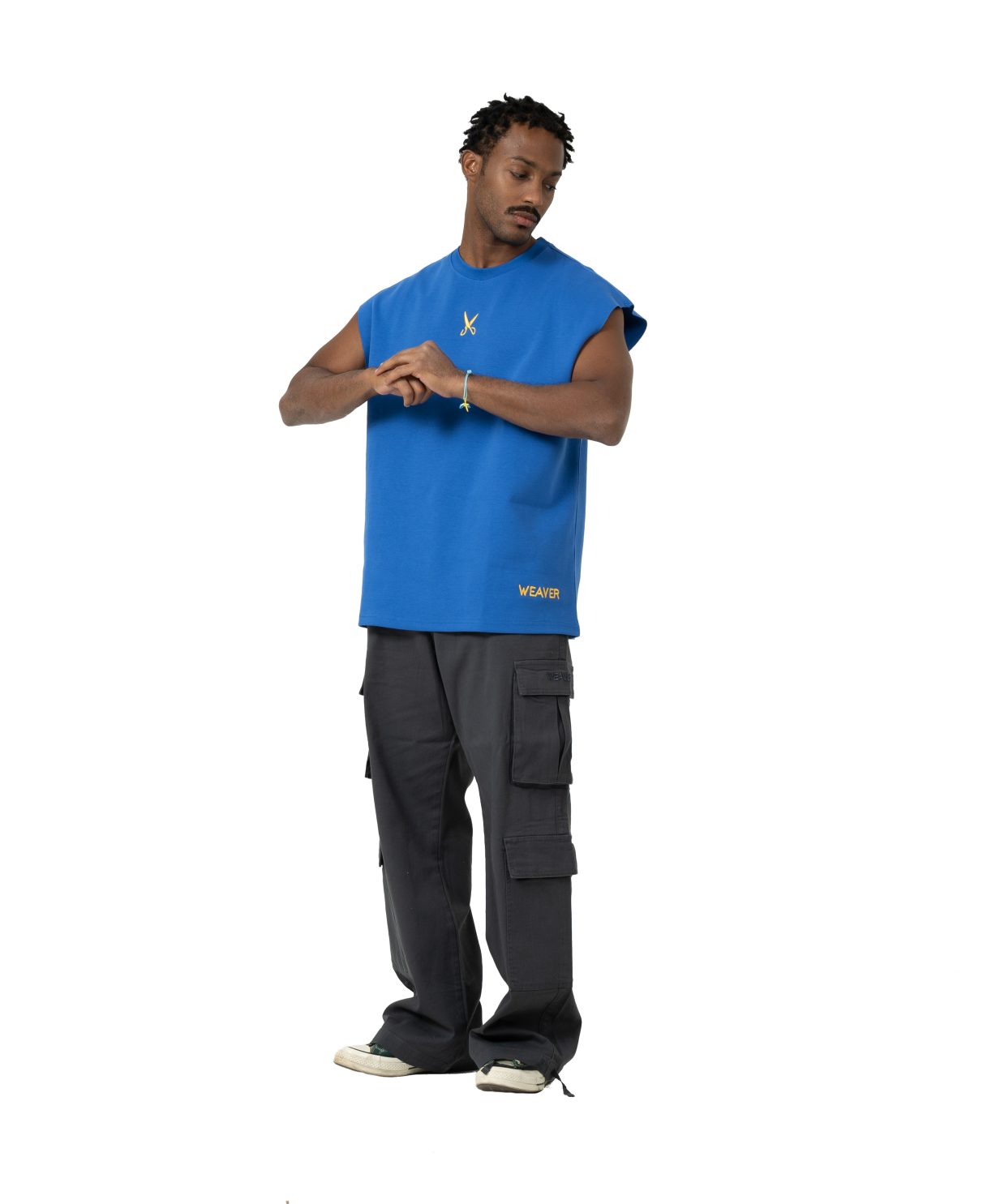 Plain Washed Oversize Short Sleeve - Blue