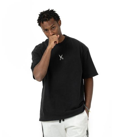 Plain Washed Oversize T-shirt - Black