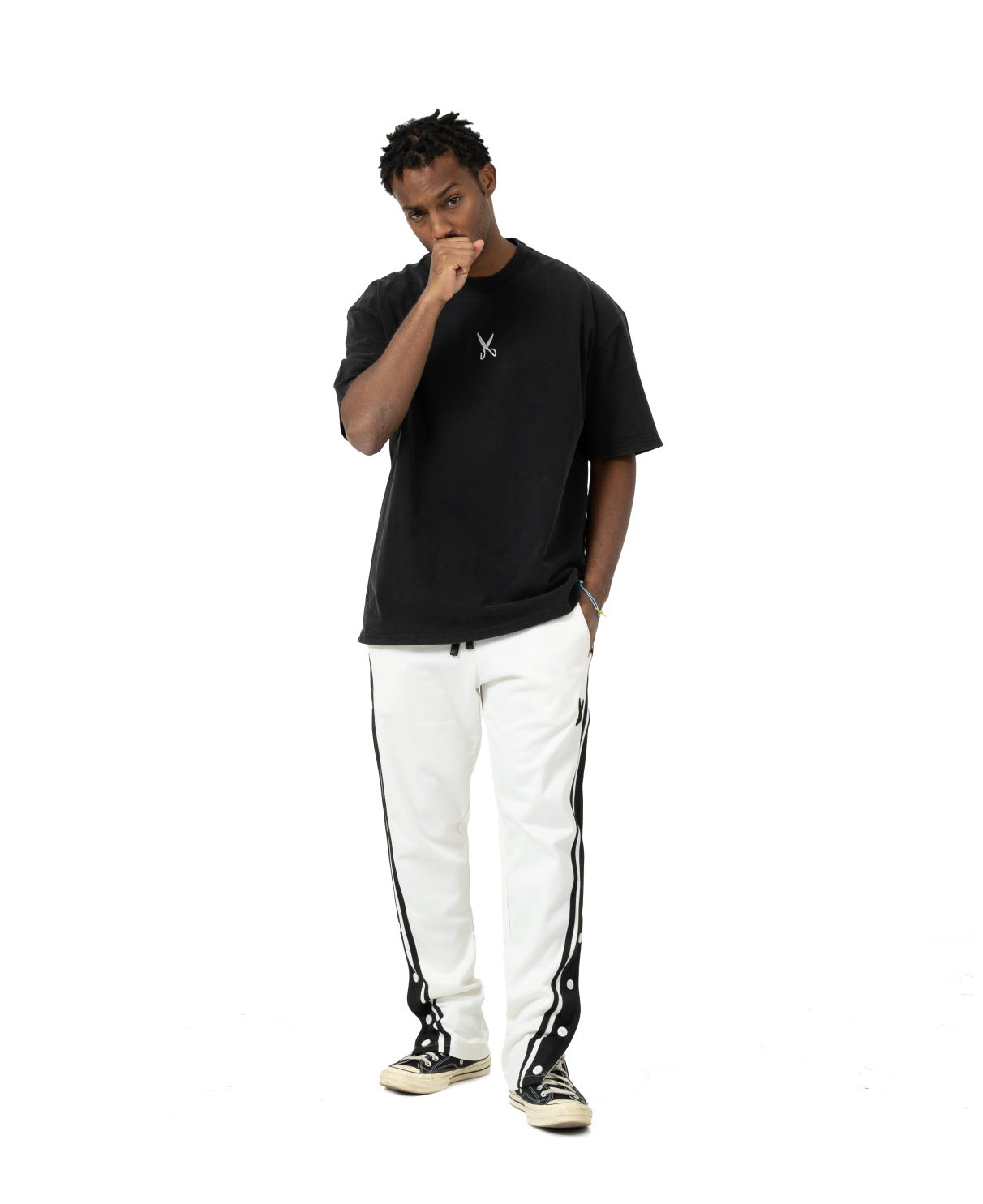 Plain Washed Oversize T-shirt - Black