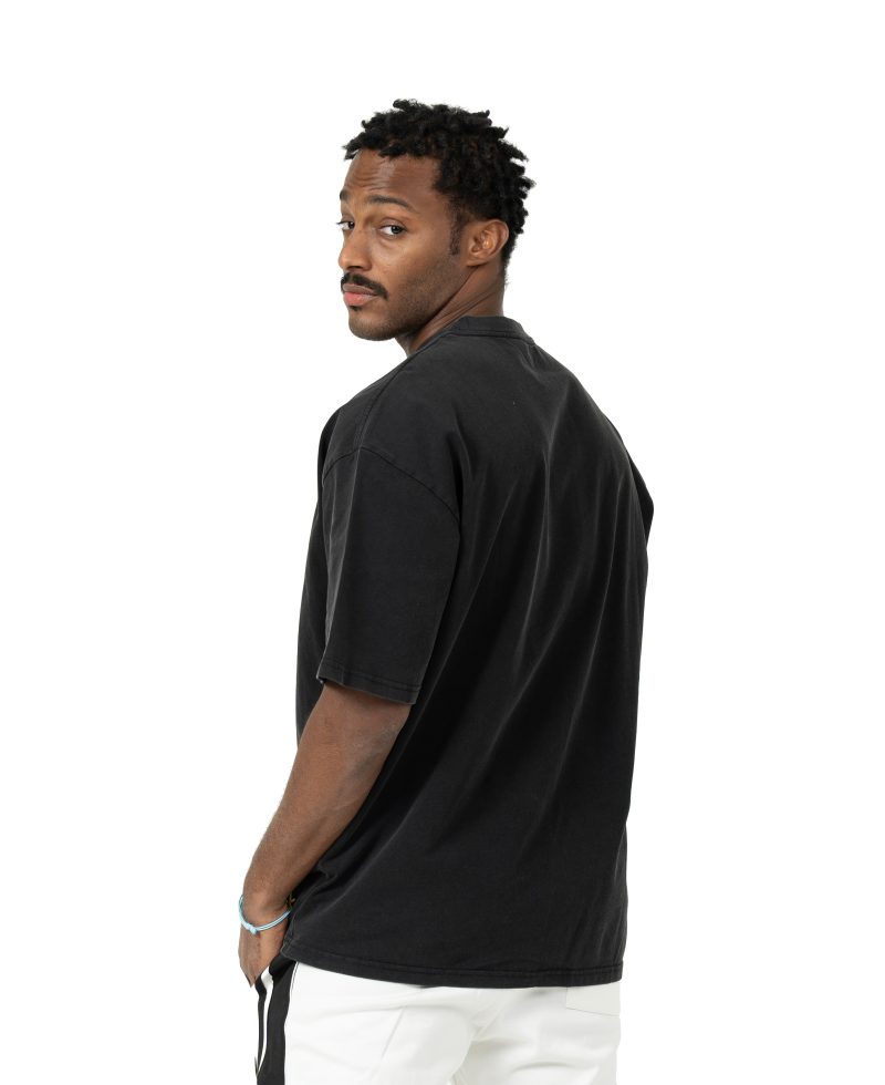 Plain Washed Oversize T-shirt - Black