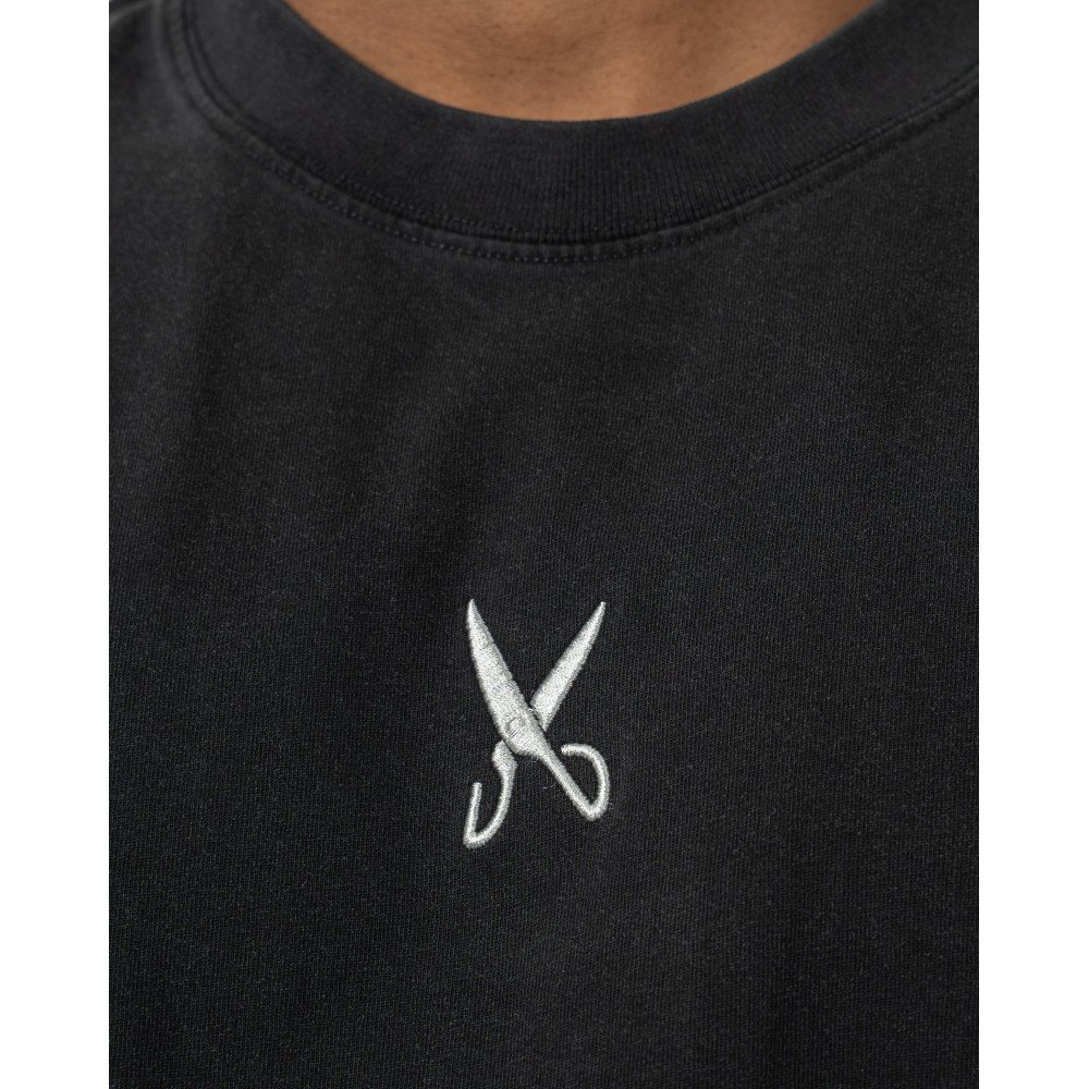 Plain Washed Oversize T-shirt - Black