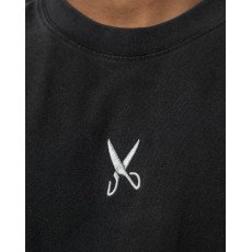 Plain Washed Oversize T-shirt - Black