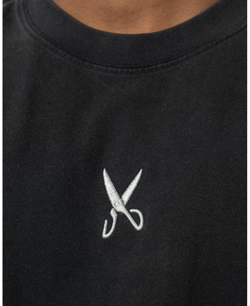 Plain Washed Oversize T-shirt - Black