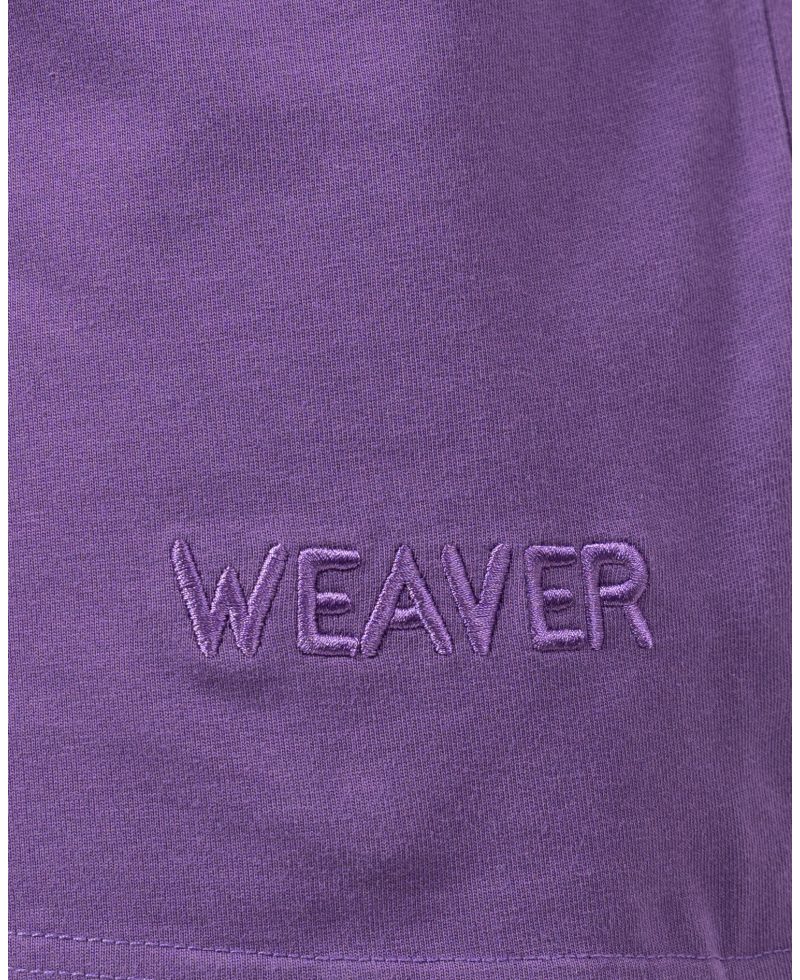 Plain Washed Oversize T-shirt - Purple