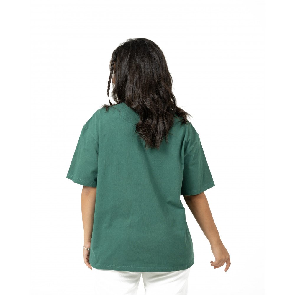 Plain Washed Oversize T-shirt - Green Plain Washed Oversize T-shirt - Green