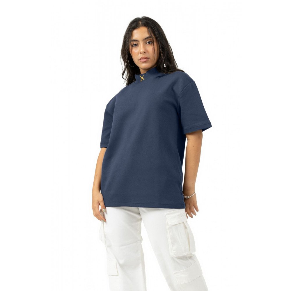 Unisex Turtleneck Oversize - Navy Blue Unisex Turtleneck Oversize - Navy Blue