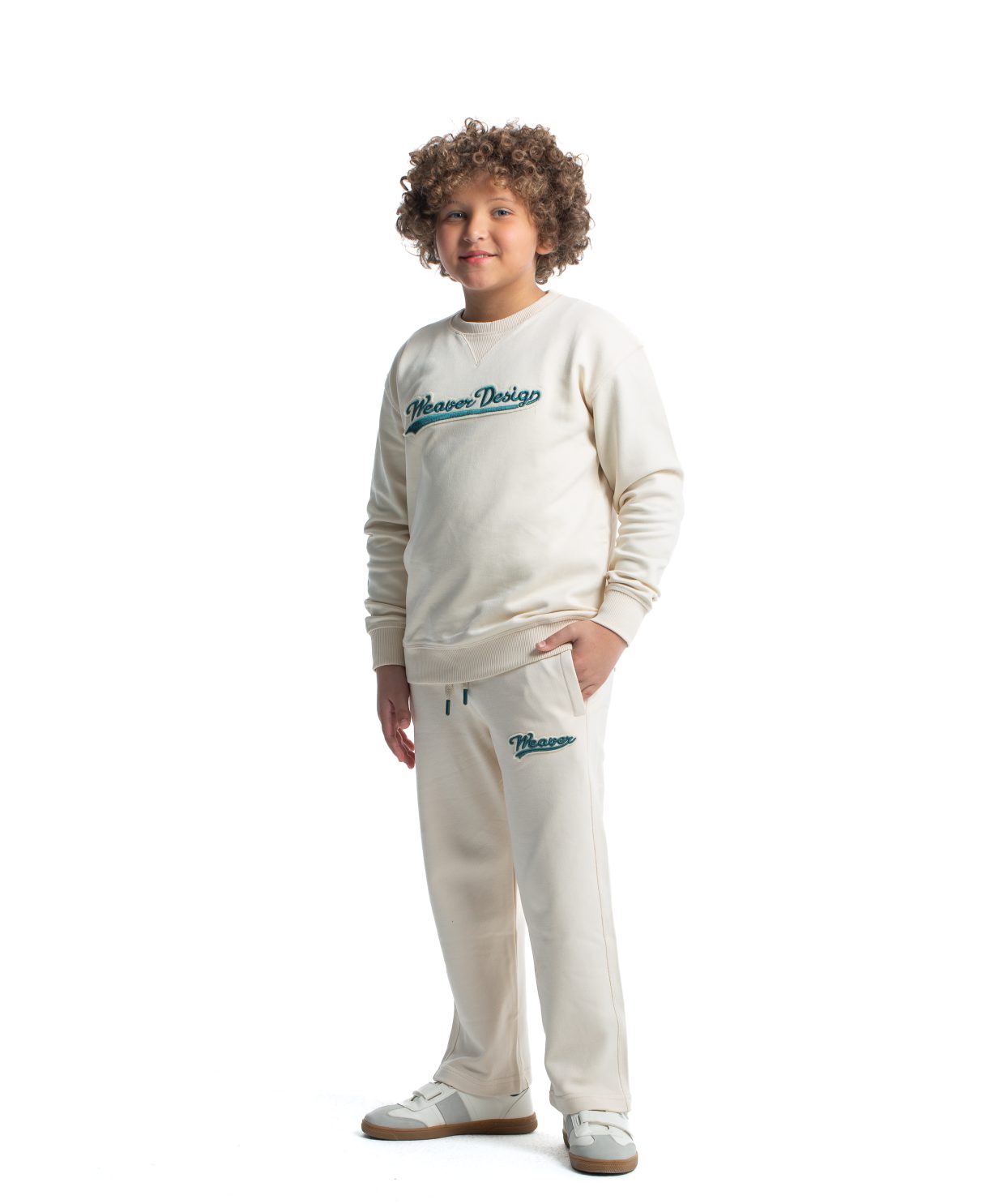 Kids Trousers - Beige / Green