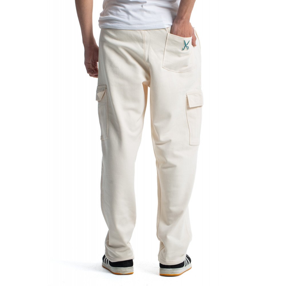 Trousers - Beige / Green