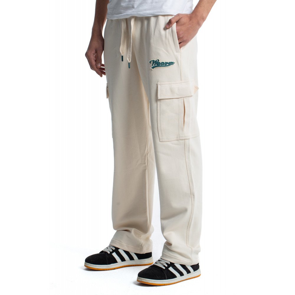 Trousers - Beige / Green