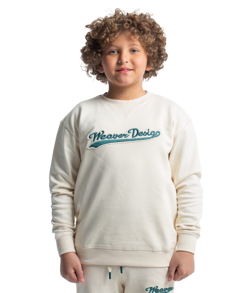Kids Sweatshirt oversize - Beige / Green Kids Sweatshirt oversize - Beige / Green