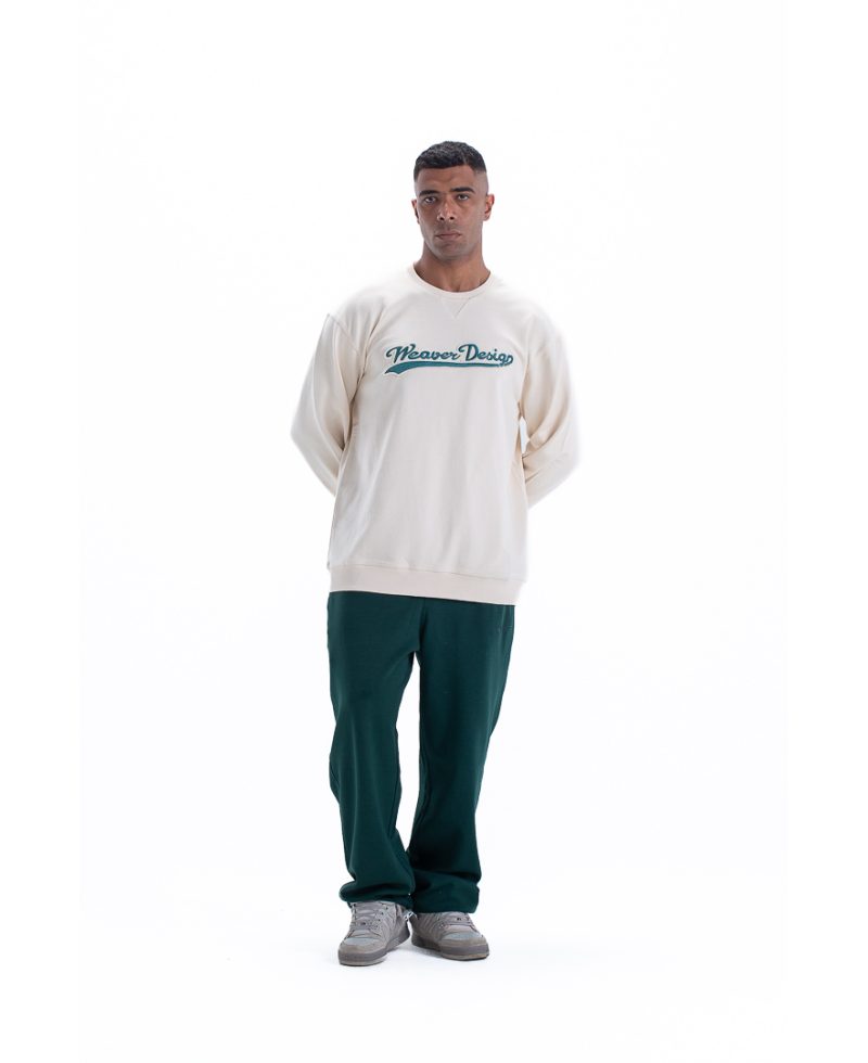 Sweatshirt oversize - Beige / Green Sweatshirt oversize - Beige / Green