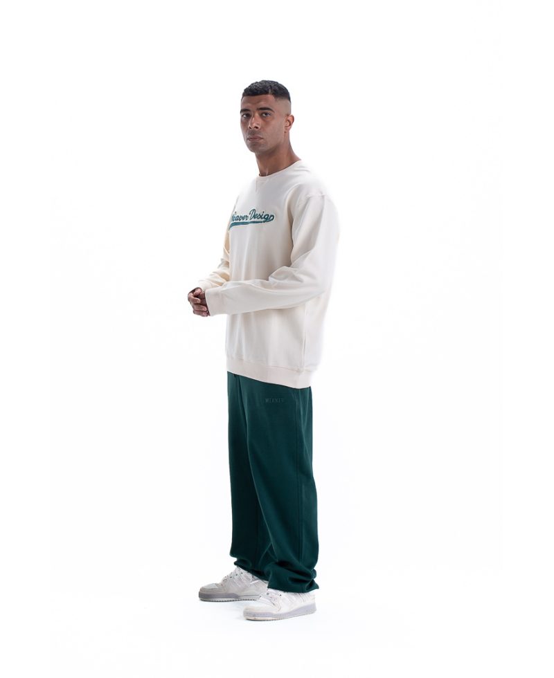 Sweatshirt oversize - Beige / Green Sweatshirt oversize - Beige / Green