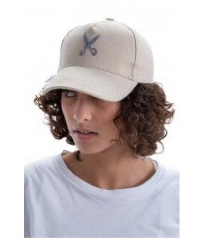 Cap Zigzag - Beige- Gray