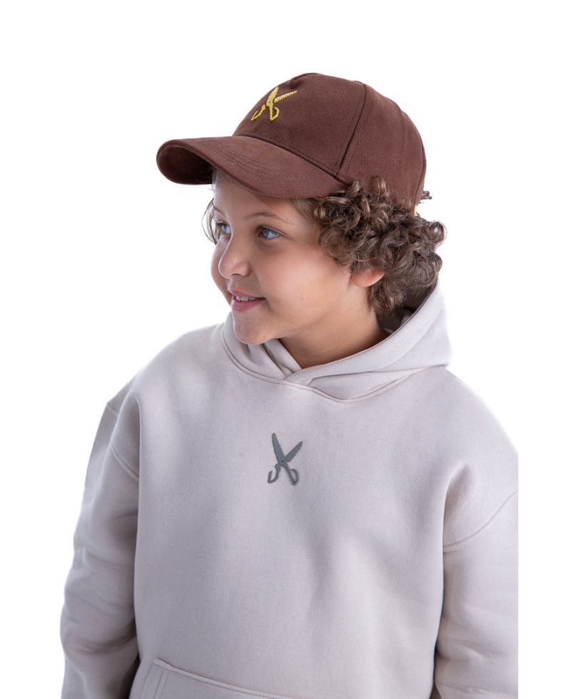 Kids Hoodie Zigzag - Beige