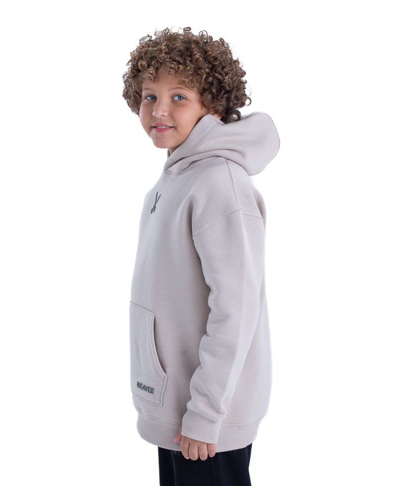 Kids Hoodie Zigzag - Beige