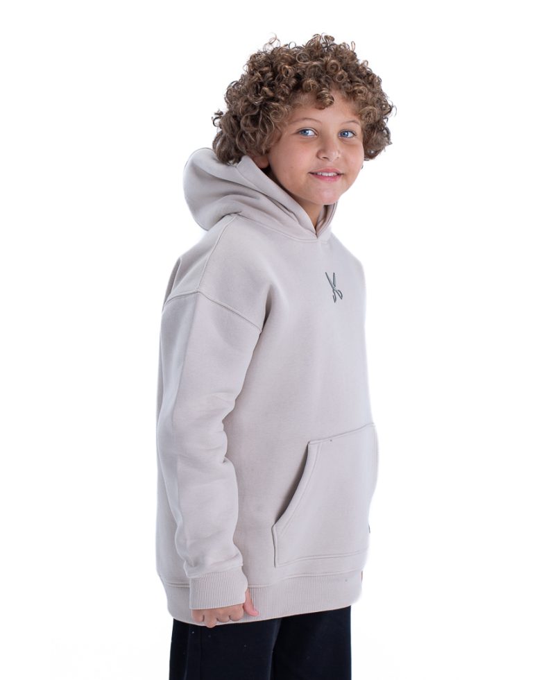 Kids Hoodie Zigzag - Beige
