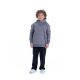 Kids Hoodie Zigzag - Gray