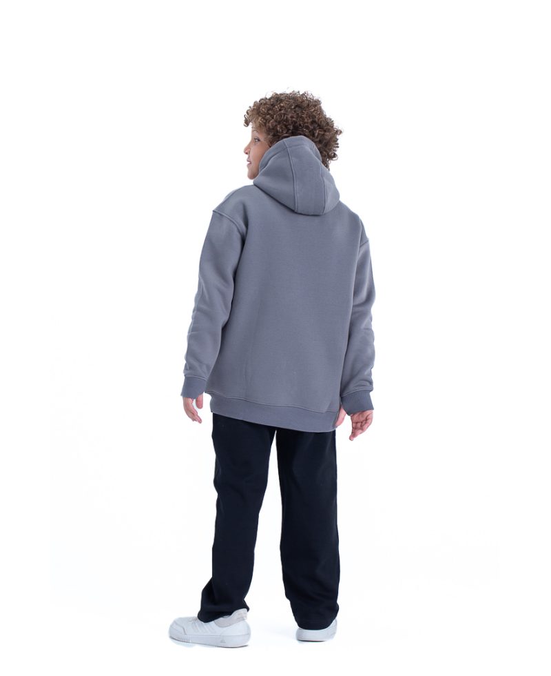 Kids Hoodie Zigzag - Gray