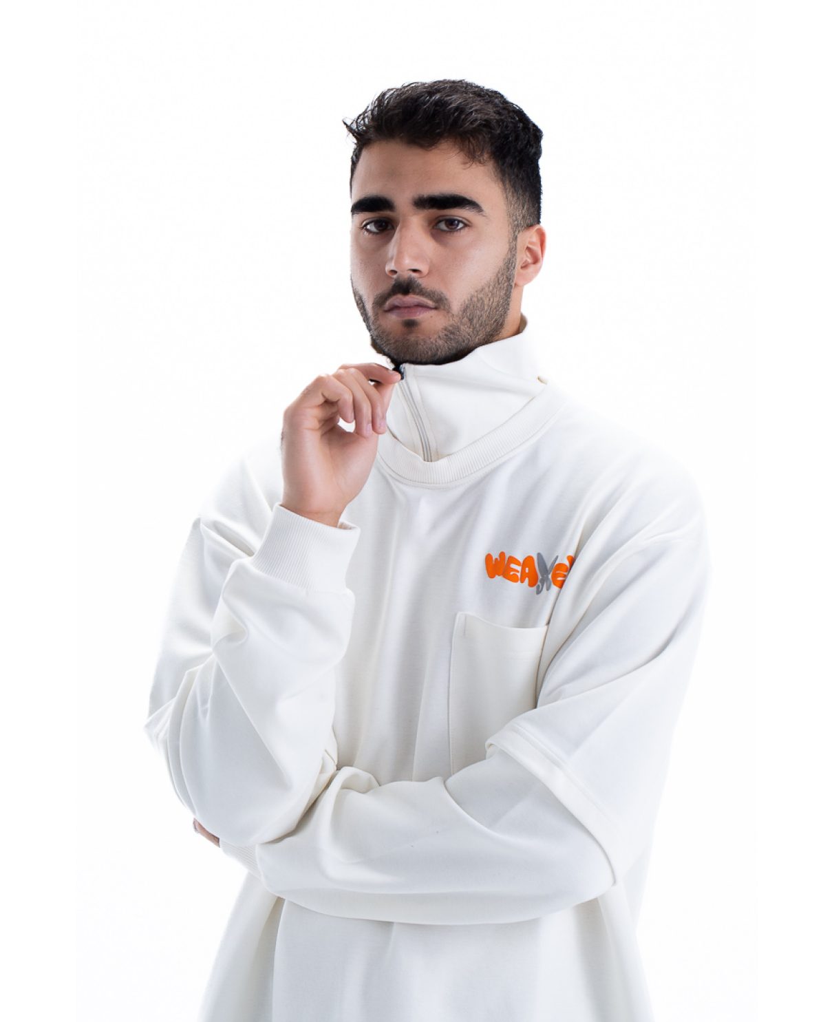 weaver sweatshirt oversize - white