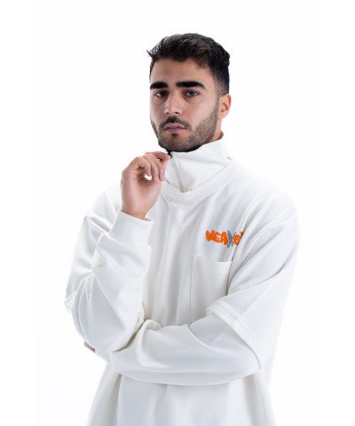 weaver sweatshirt oversize - white