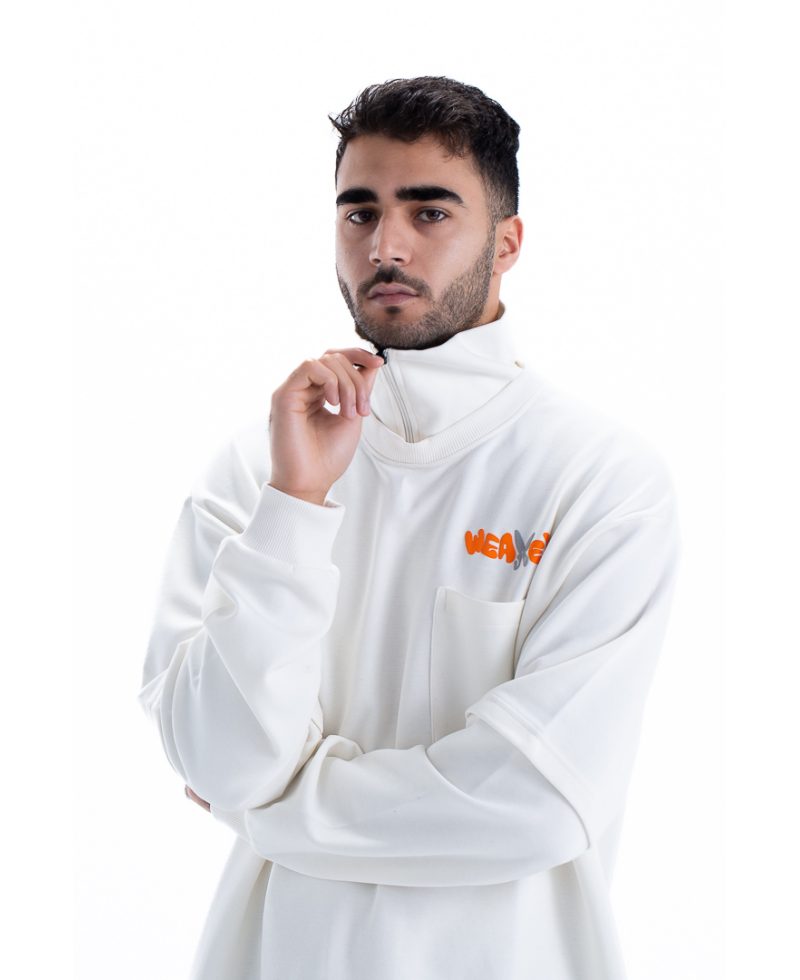 weaver sweatshirt oversize - white