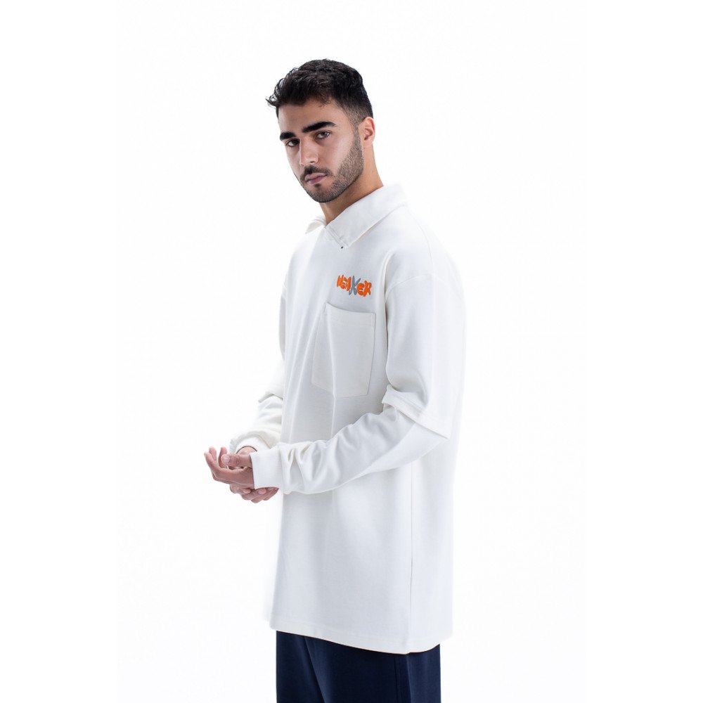 weaver sweatshirt oversize - white