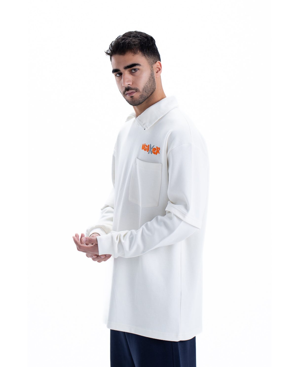 weaver sweatshirt oversize - white