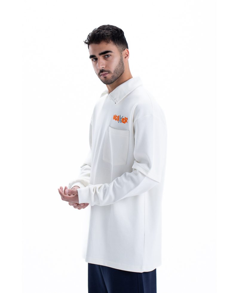 weaver sweatshirt oversize - white
