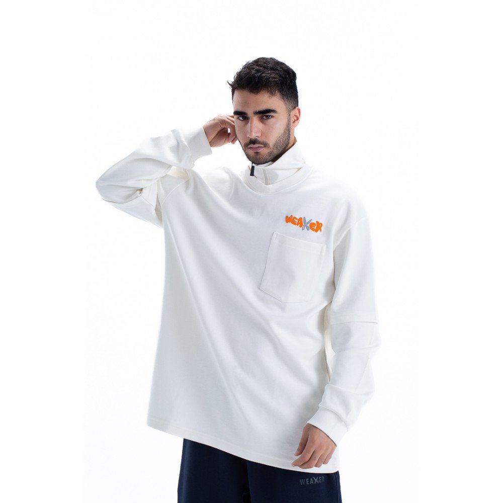 weaver sweatshirt oversize - white