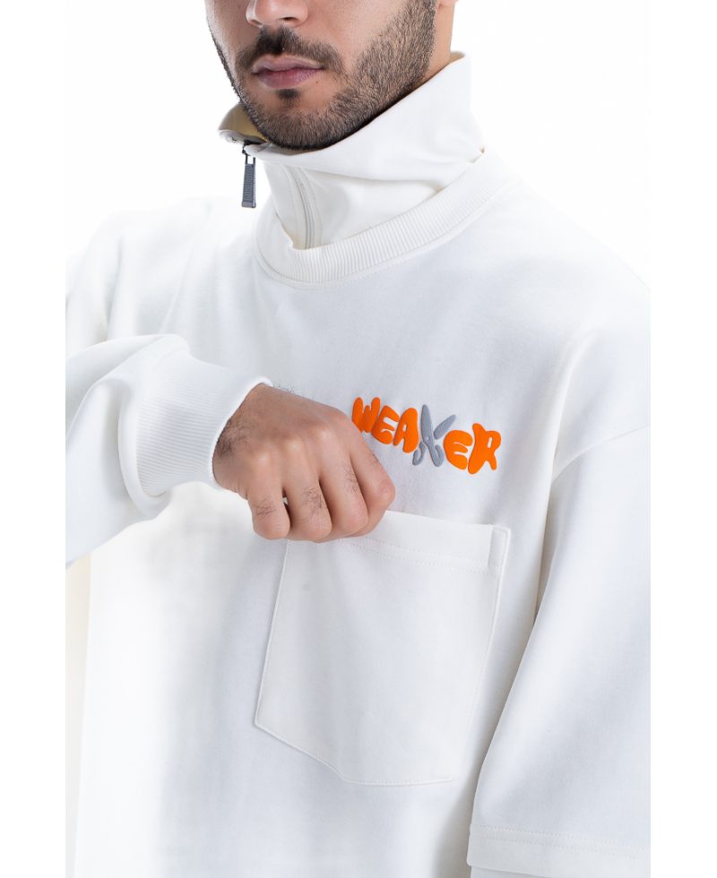 weaver sweatshirt oversize - white