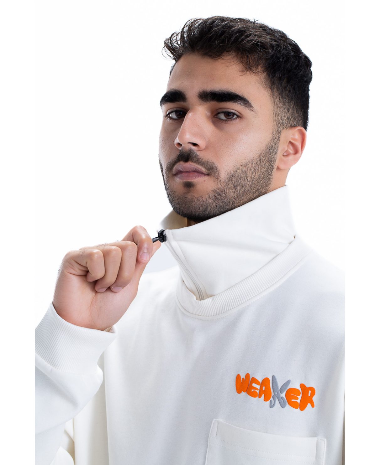 weaver sweatshirt oversize - white